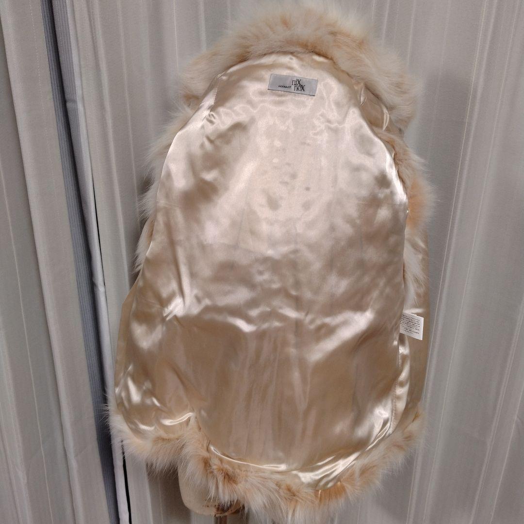 新同✩XL✩ブルーフォックス✩ファーベスト✩ジレ✩軽い✩ジッパー✩ゆったり