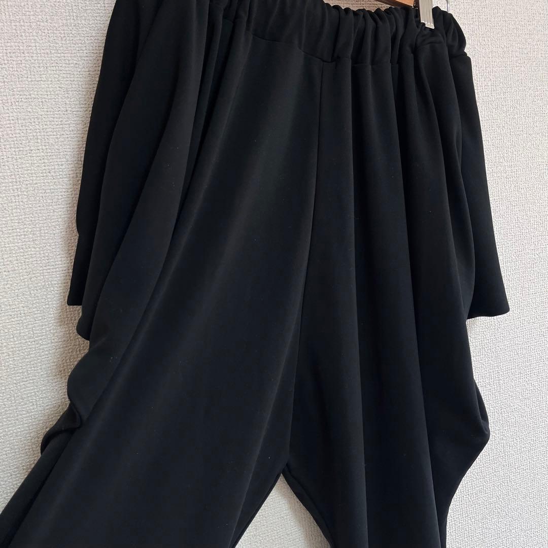 美品　リミフゥ　ヨウジヤマモト　変形　ストレッチ　パンツ　黒