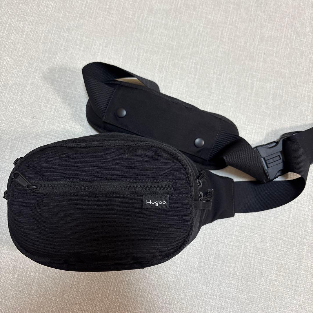 [美品]Hugoo ヒップシート 黒 ナイロン製