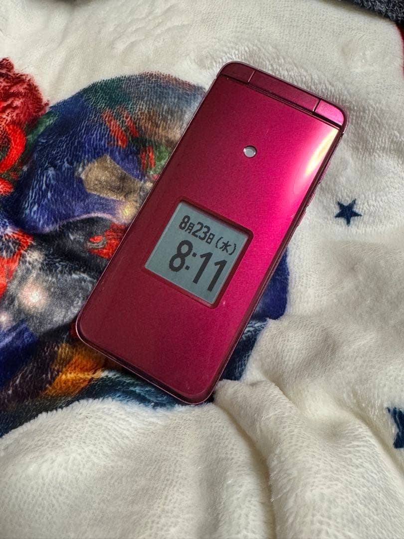 ⭐️中古美品⭐️かんたんケータイライト　KYF43 レッド/京セラ