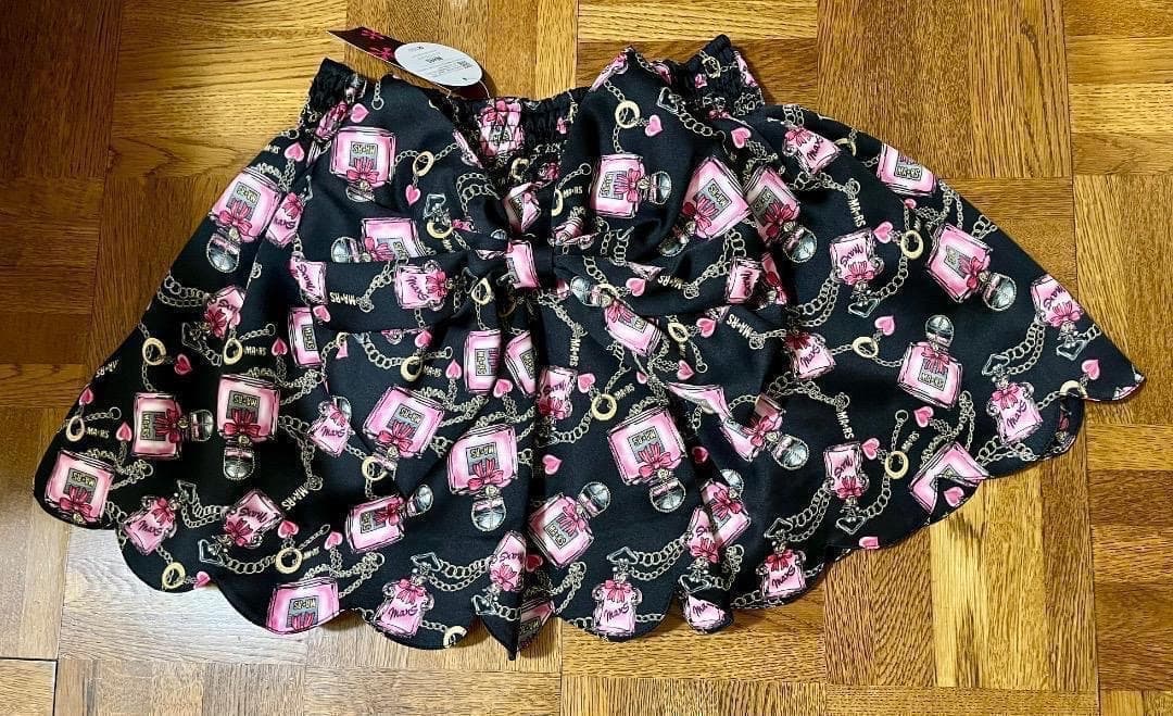 紙タグ付き！ MARS マーズ BIGおリボン パフューム柄スカラップスカート