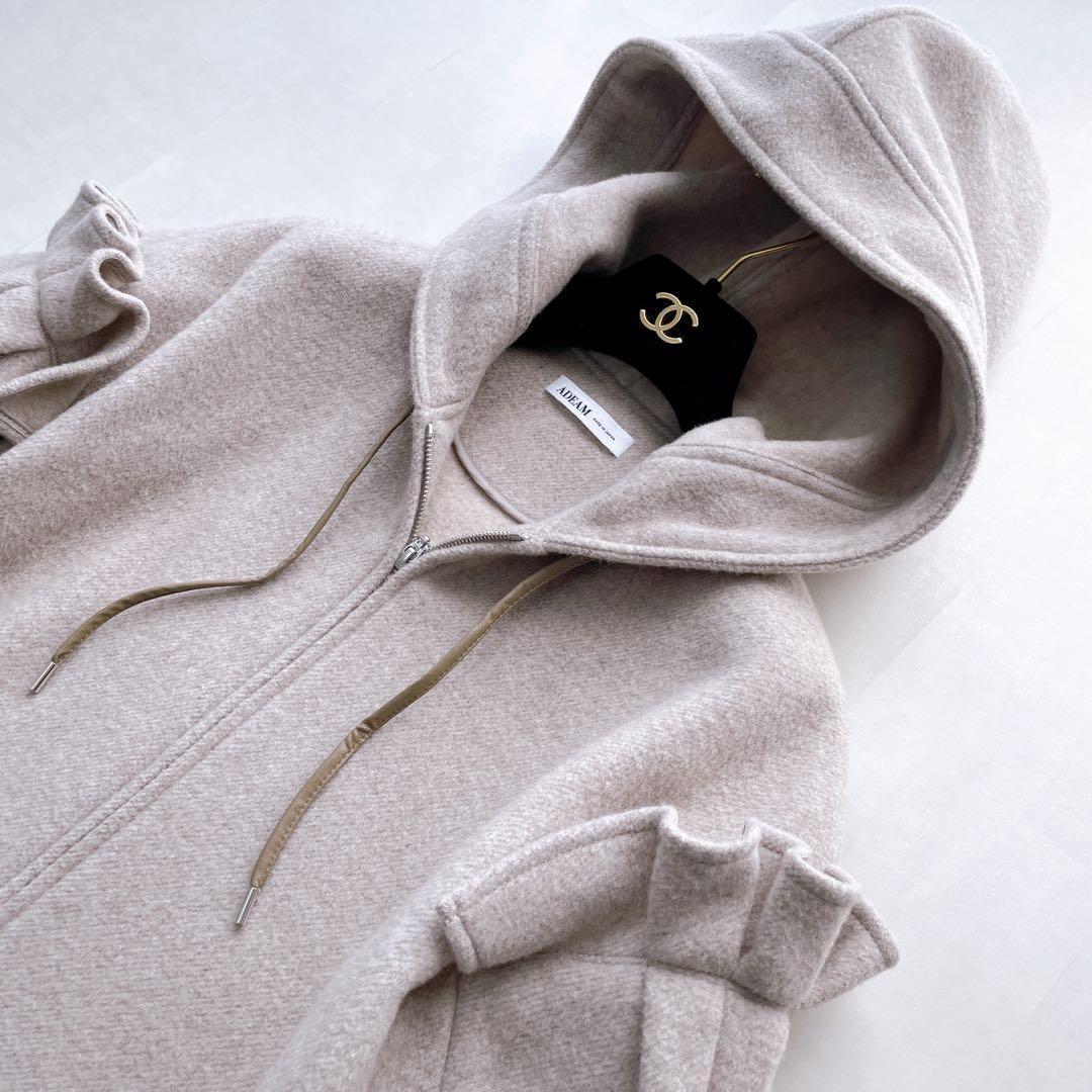 美品✨アディアム フォクシー チェスナットショートコート ベージュ S