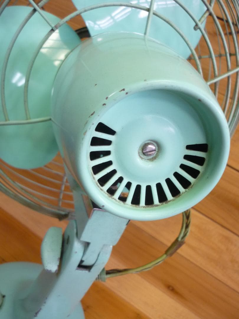 1960年代 ミツビシ 三菱 扇風機 稼働品 卓上壁掛両用 ミントグリーン