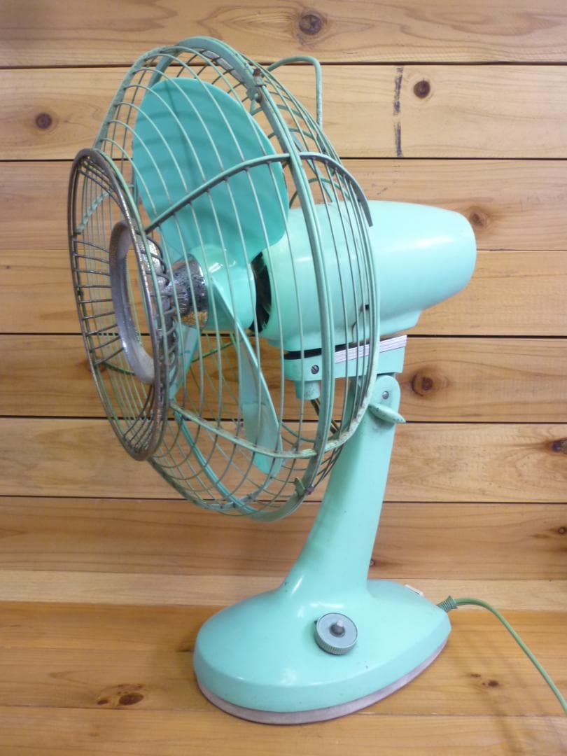 1960年代 ミツビシ 三菱 扇風機 稼働品 卓上壁掛両用 ミントグリーン