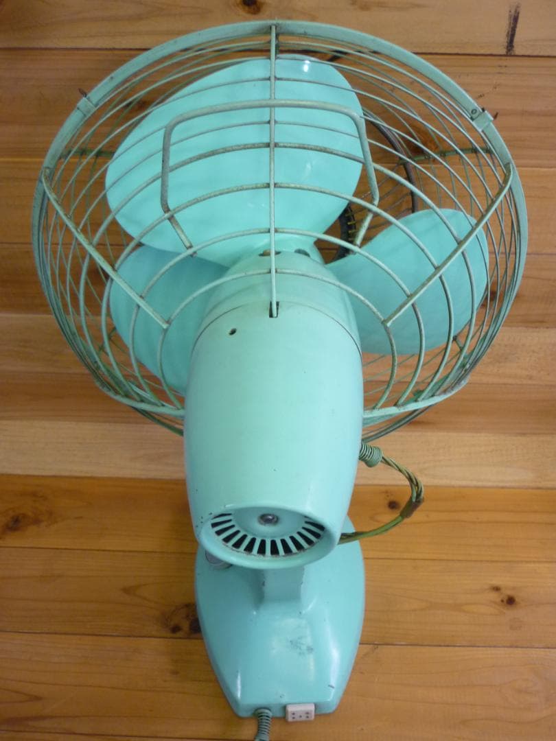 1960年代 ミツビシ 三菱 扇風機 稼働品 卓上壁掛両用 ミントグリーン