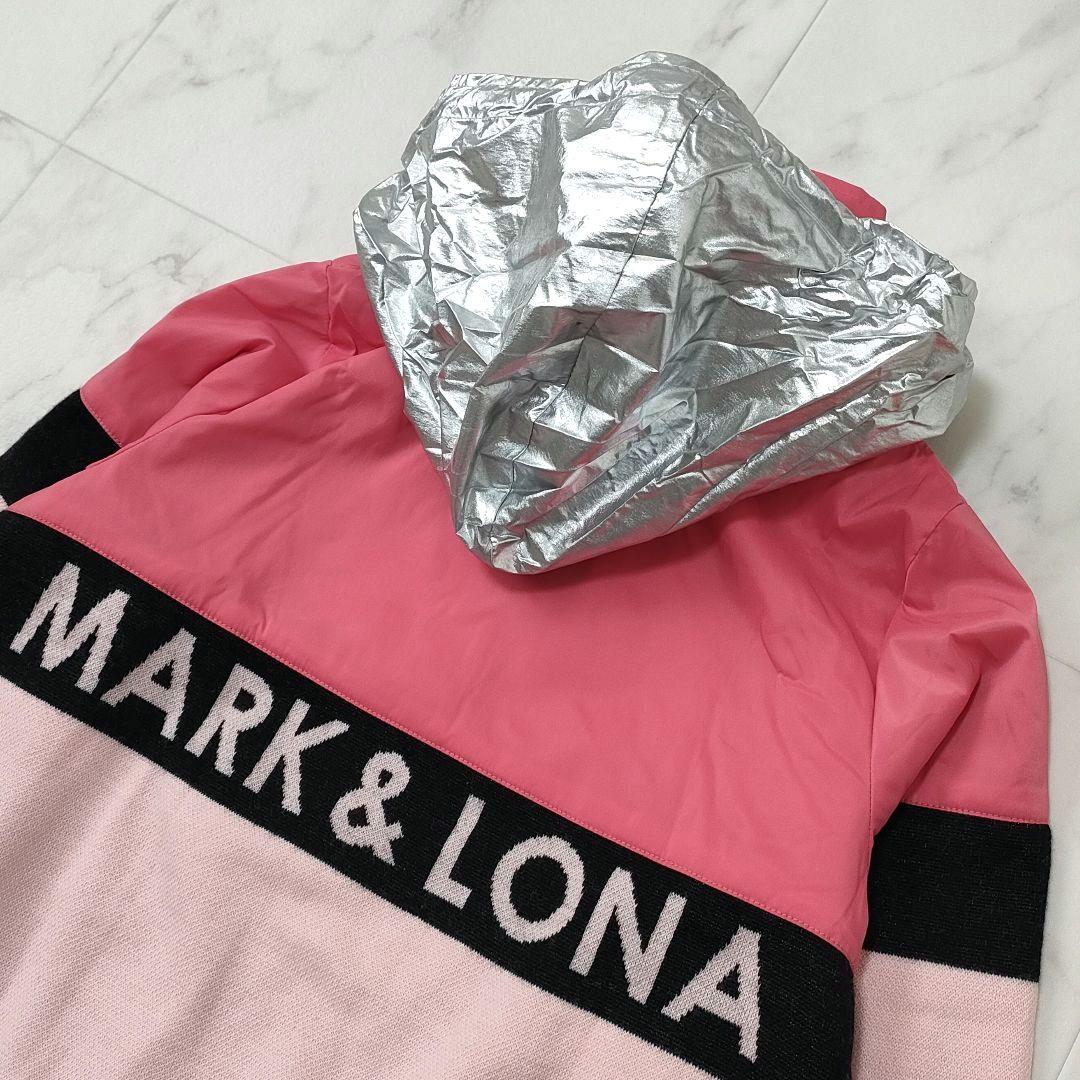 マークアンドロナ　ジップジャケット　素材切り替え　ニット　ロゴ　裏地　サイズ36