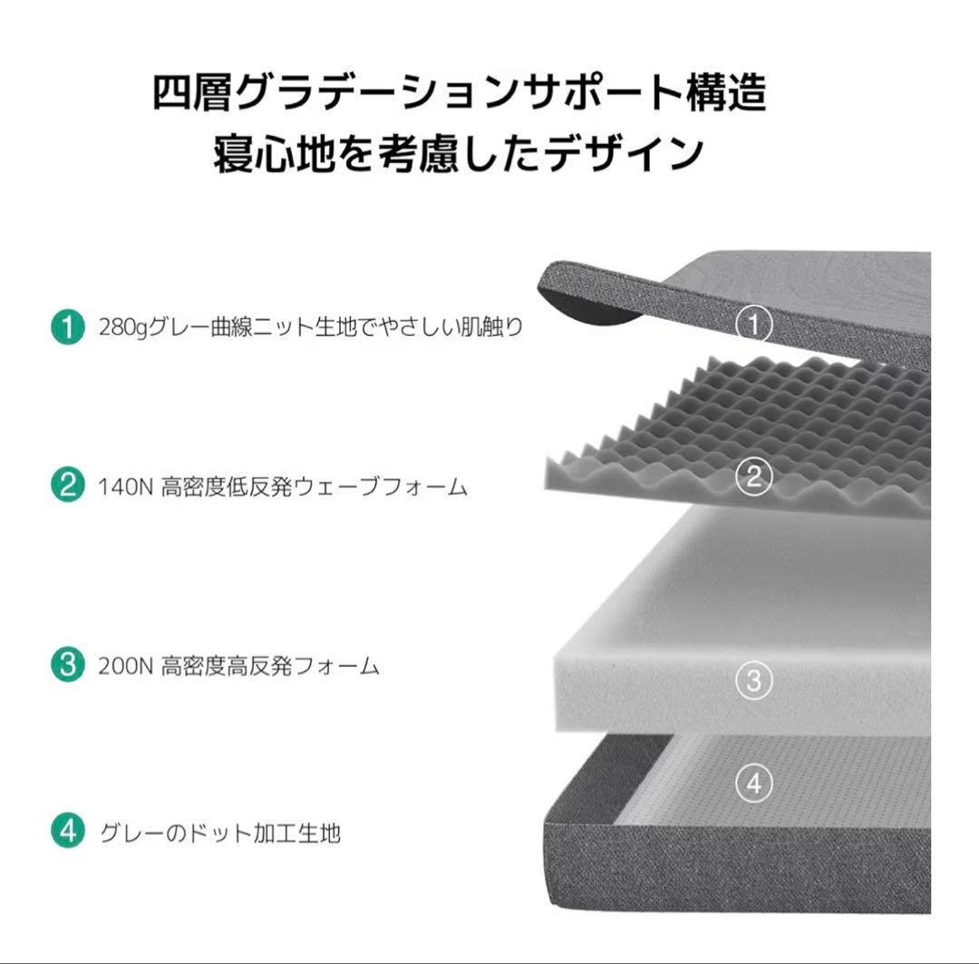 三つ折りマットレス シングル 厚さ10cm 高反発 硬め200N+硬め140N