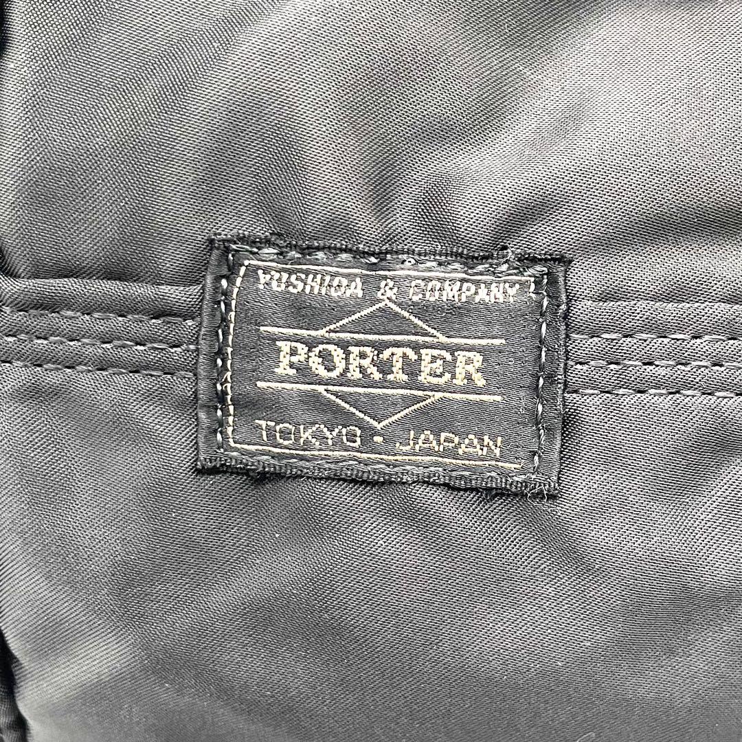 【美品】ポーター タンカー ドラムバッグ ミニボストン ナイロン ブラック