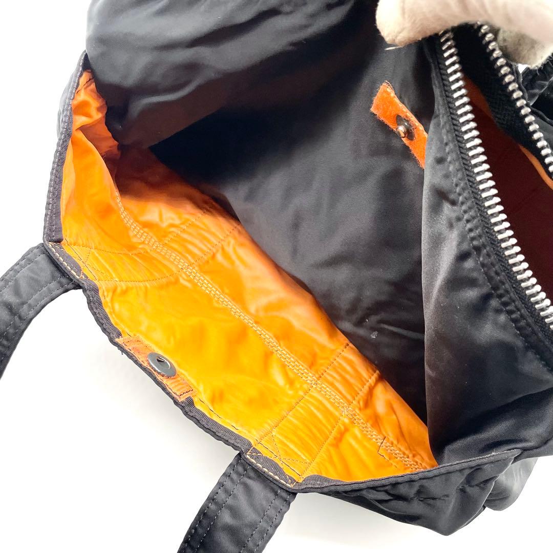 【美品】ポーター タンカー ドラムバッグ ミニボストン ナイロン ブラック