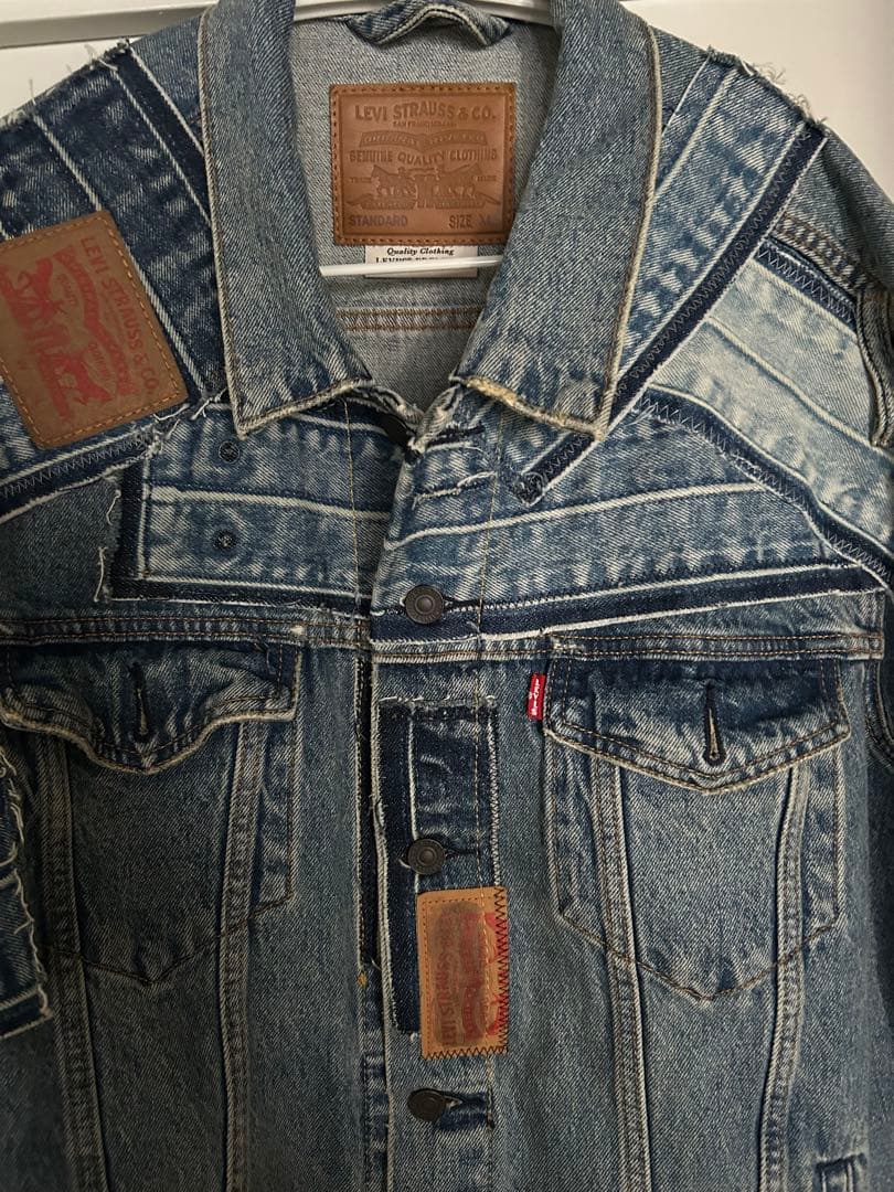 ⚫️Levi's パッチ付きデニムジャケットXL