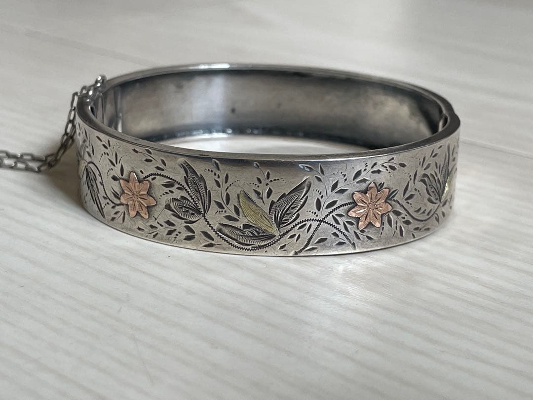 フランス　アンティーク　バングル　ヴィンテージ　ジュエリー　ブレスレット