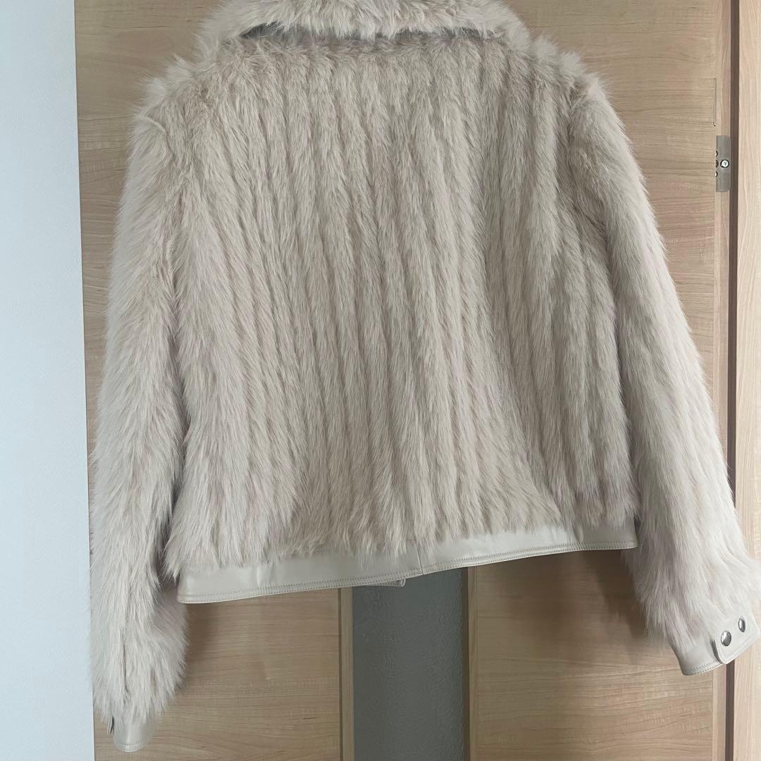 SHAGGIE ファーブルゾンジャケット ファーコート ホワイト
