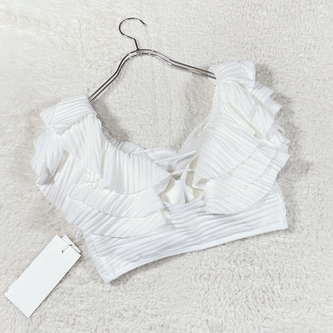 新品【フレイアイディー】スイムウェア ショルダーフリルビキニ (Ｆ) 2way