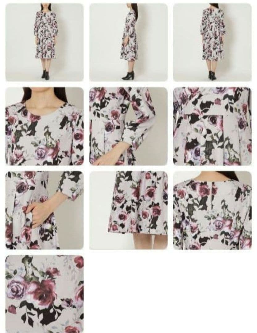 新品 ローズプリントワンピース ローズティアラ 大きいサイズ 46