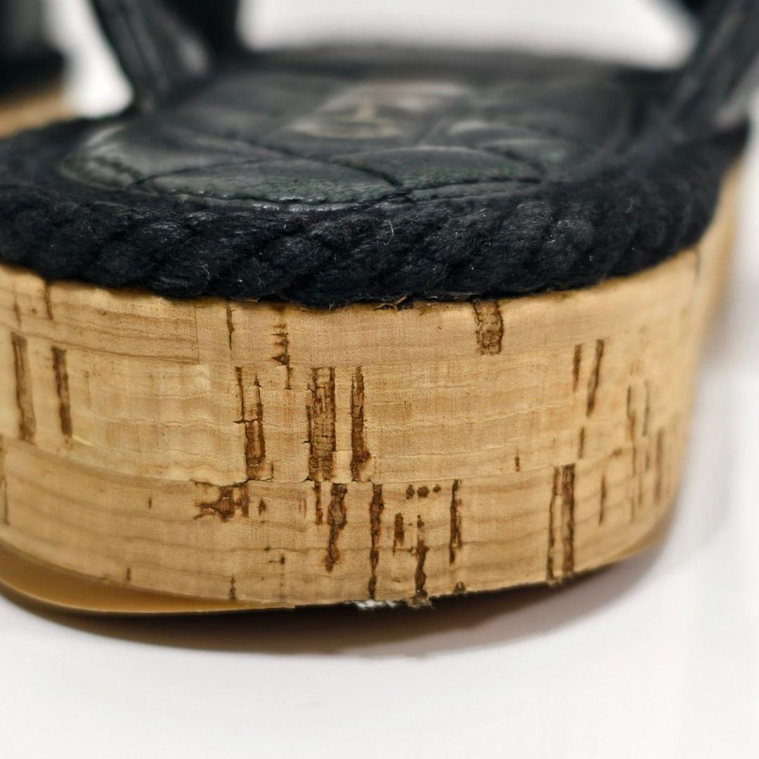 【極美品】シャネル ココマーク マトラッセ サンダル ブラック 23.5