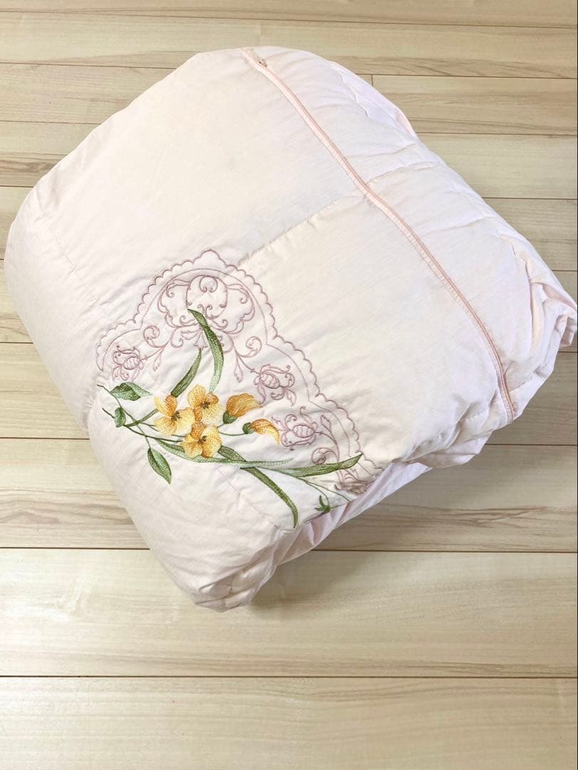 ■さくら■美品　丸八真綿　肌掛け布団　ホワイトグースダウン93% シングル