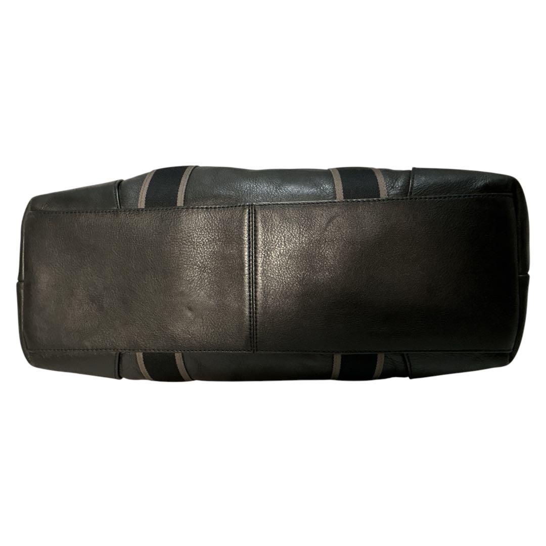 美品 COACH 2way ヘリテージ トートバッグ ショルダーバッグ ブラック