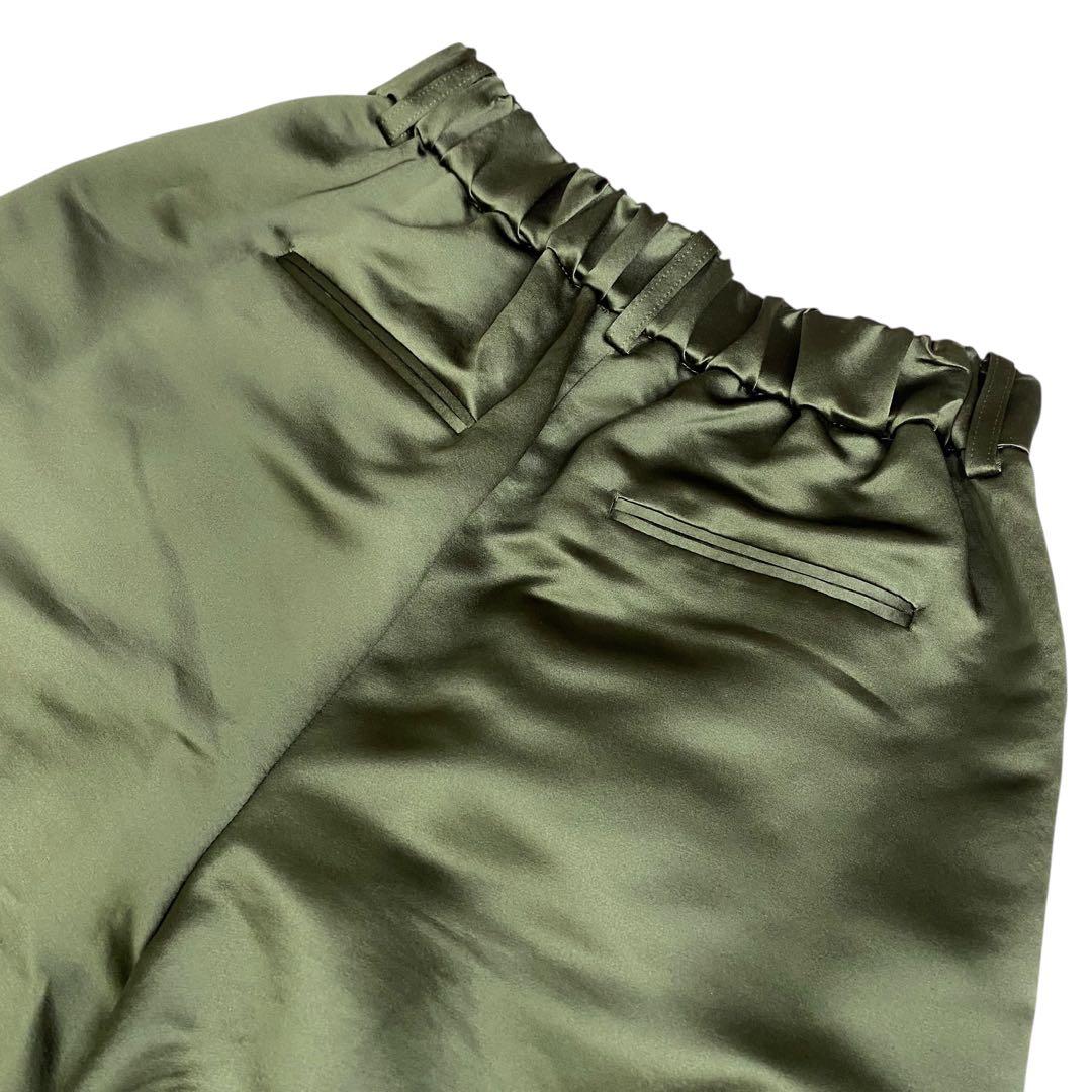 新品未使用HEVE ヘイブ サテンガウチョパンツ ワイドパンツ