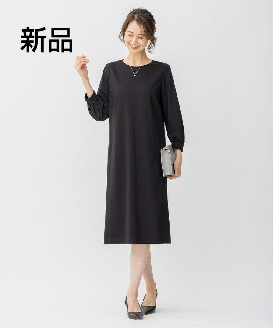 新品【洗える】WASHABLE PONTE シフトワンピース