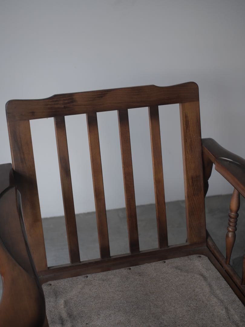 ②カリモク　ソファ　椅子　チェア　現状　古家具　古道具　アンティーク　昭和レトロ