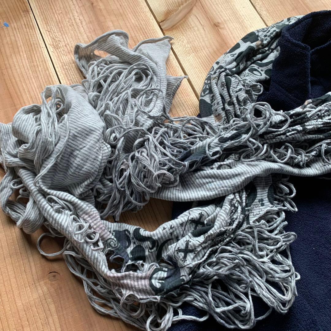 NOZOMI ISHIGURO ノゾミイシグロ　大判ストール　ダメージ加工