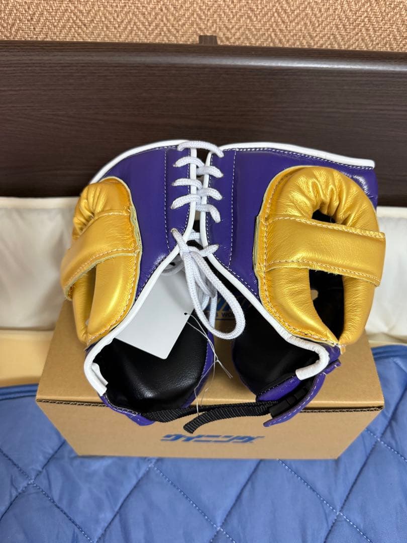 ウイニング winning ヘッドギア　紫／金