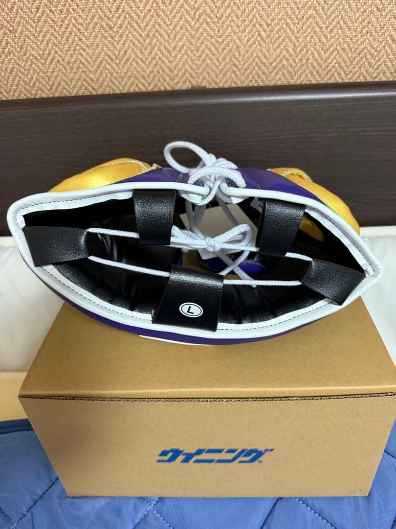 ウイニング winning ヘッドギア　紫／金