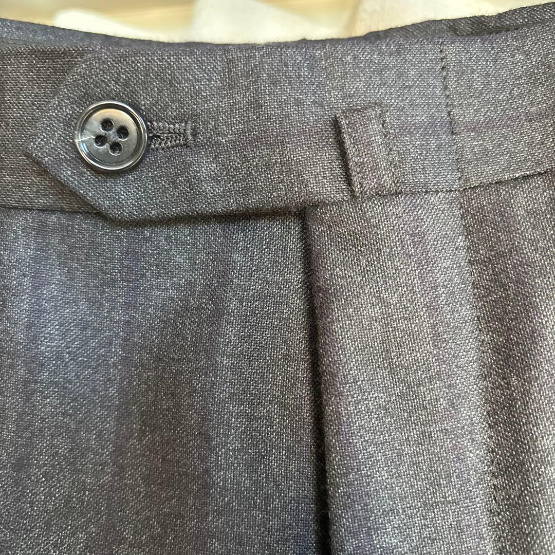 【美品】イタリア　ロロピアーナ　ダークグレー ストライプ スーツジャケット