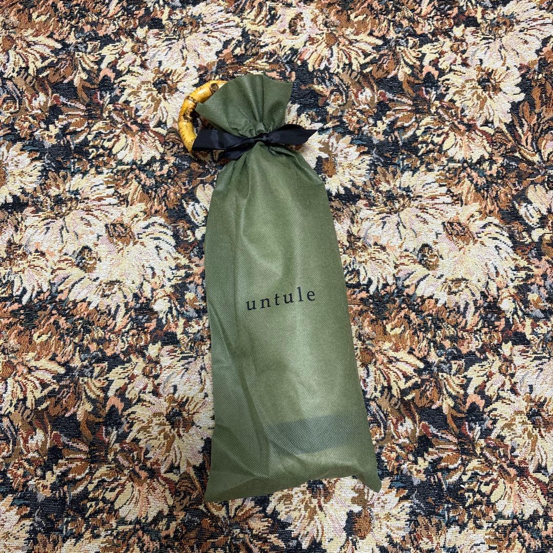 untule 折りたたみ日傘 ホワイト×ネイビー