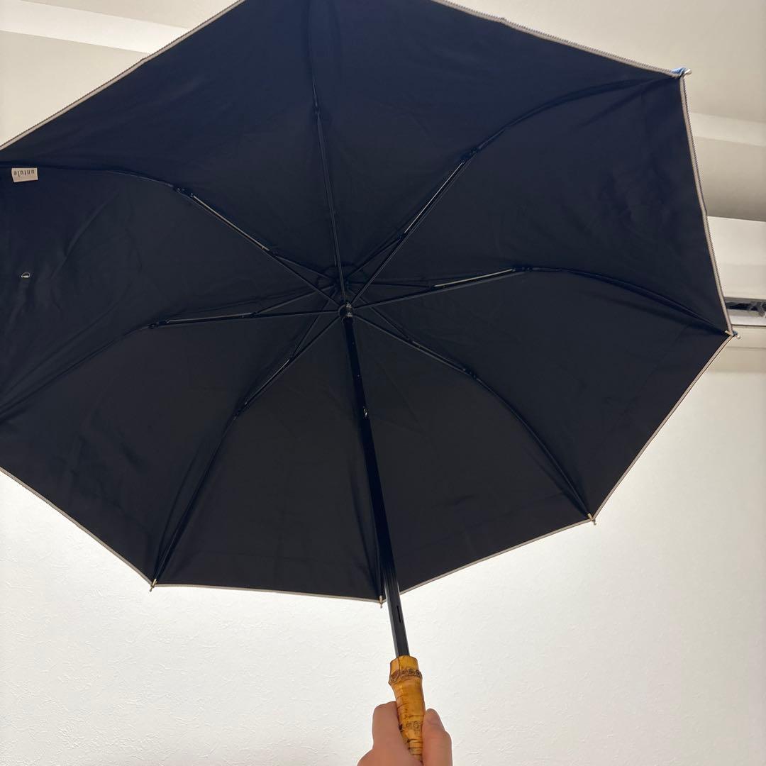 untule 折りたたみ日傘 ホワイト×ネイビー