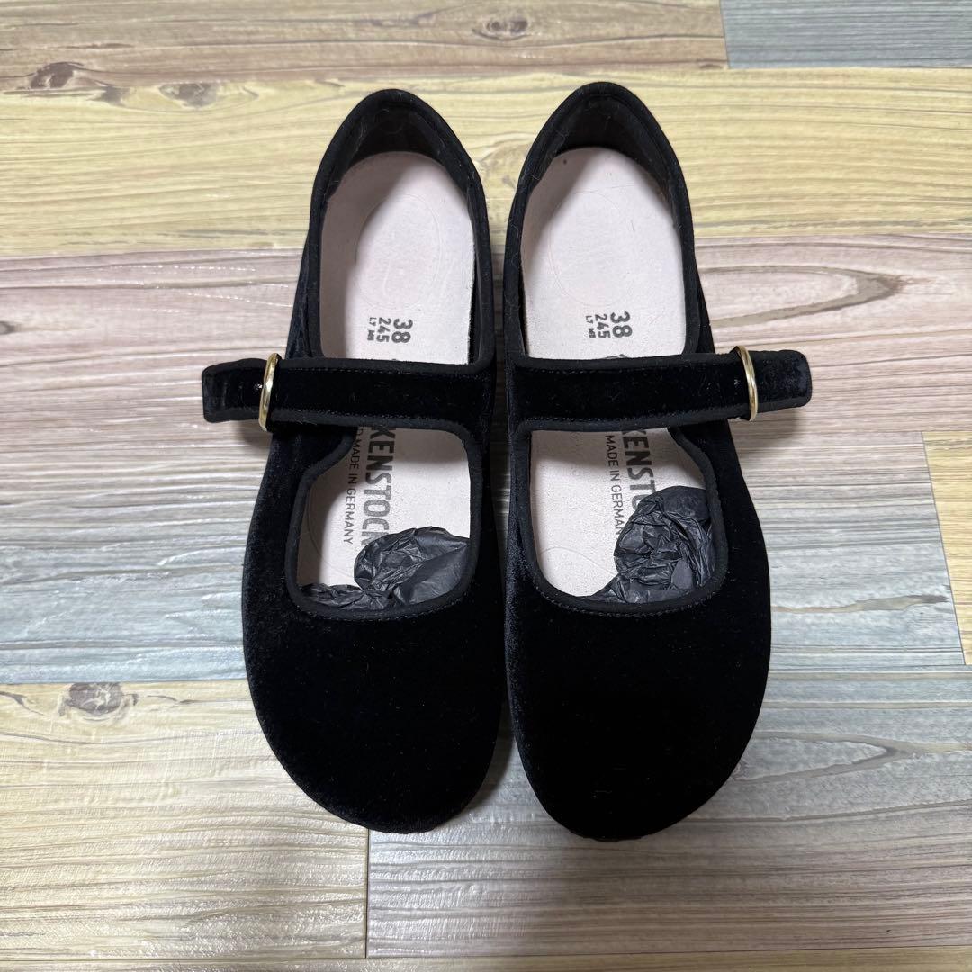 完売品新品 ビルケンシュトック サンタクラリタ ベルベット黒24.5cm(38)