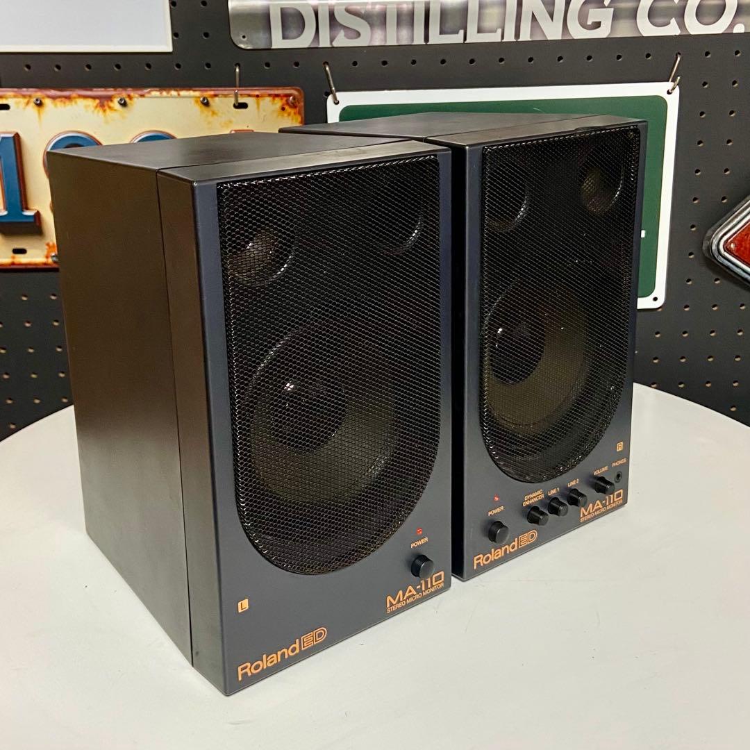 【中古】Roland MA-110 ペア パワードスピーカー　DJ用モニター