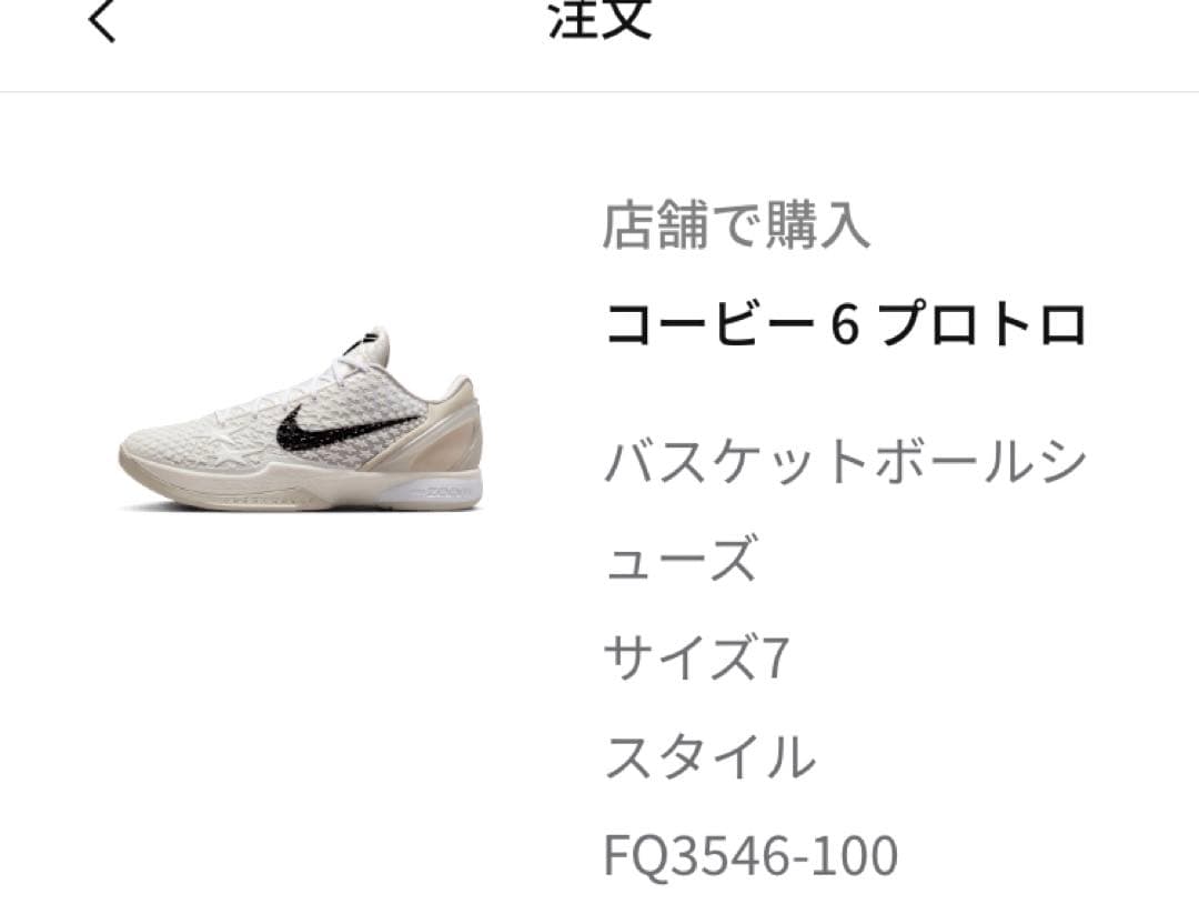 Nike Kobe 6 Protro sail コービー FQ3546-100