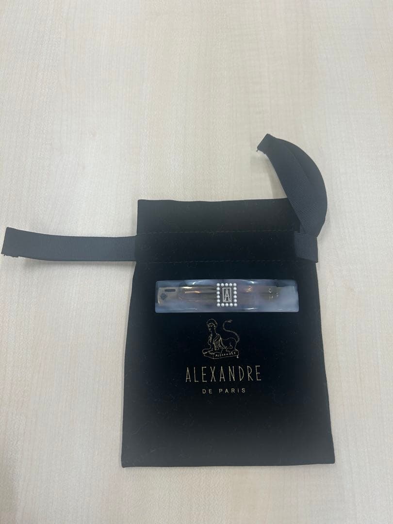 アレクサンドルドゥパリ　バレッタ　8cm グレー