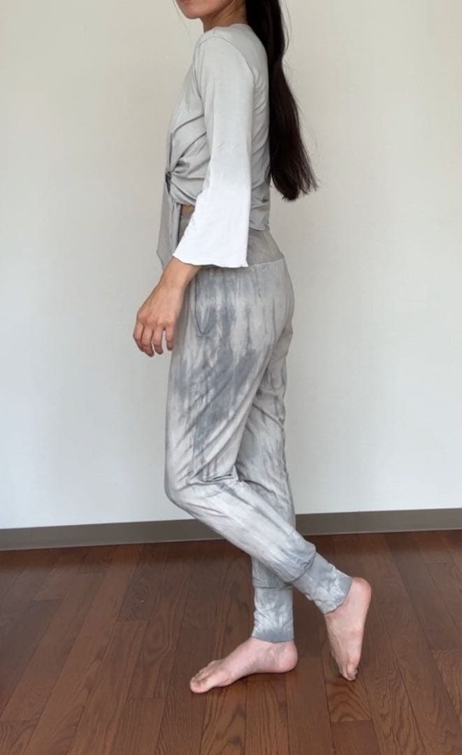 草木染め ヨガウエア　“浄化のログウッド染め” パンツ　ジョッパーズパンツ