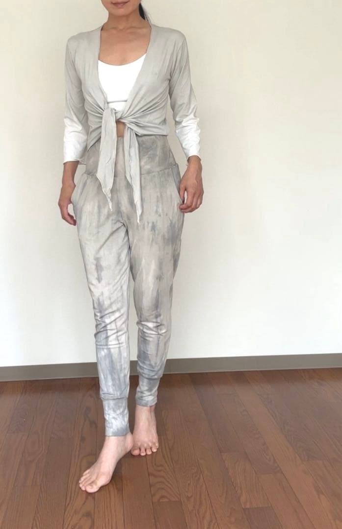 草木染め ヨガウエア　“浄化のログウッド染め” パンツ　ジョッパーズパンツ