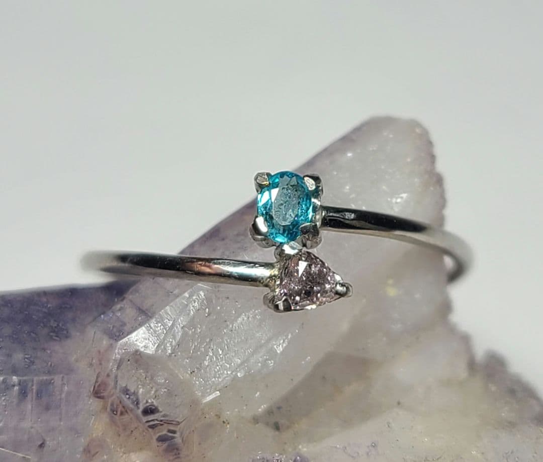 年内最後のお仕立て品の出品★バターリャパライバトルマリン&ピンクダイヤモンド★