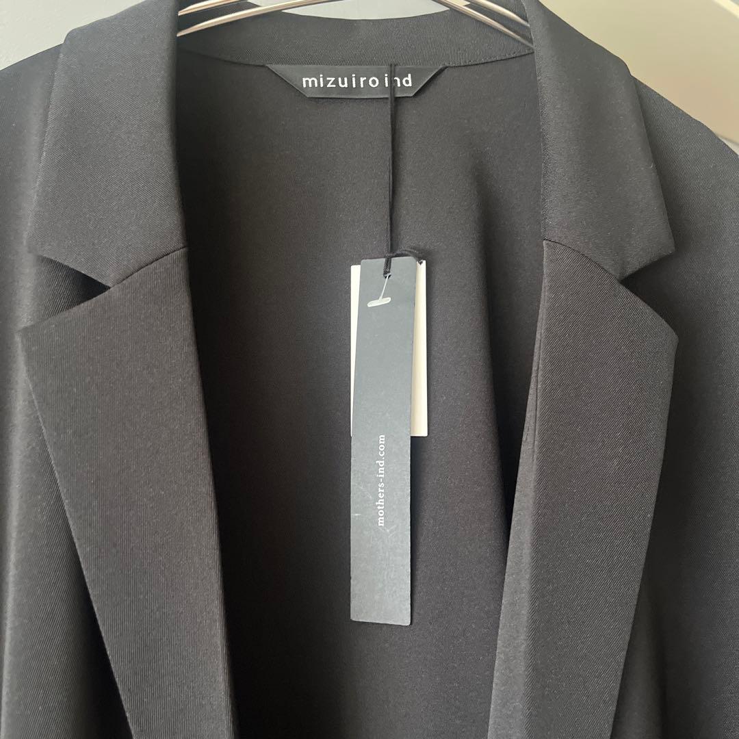 【新品】ミズイロインド　テーラード シャツ ジャケット 黒　ブラック　フリー
