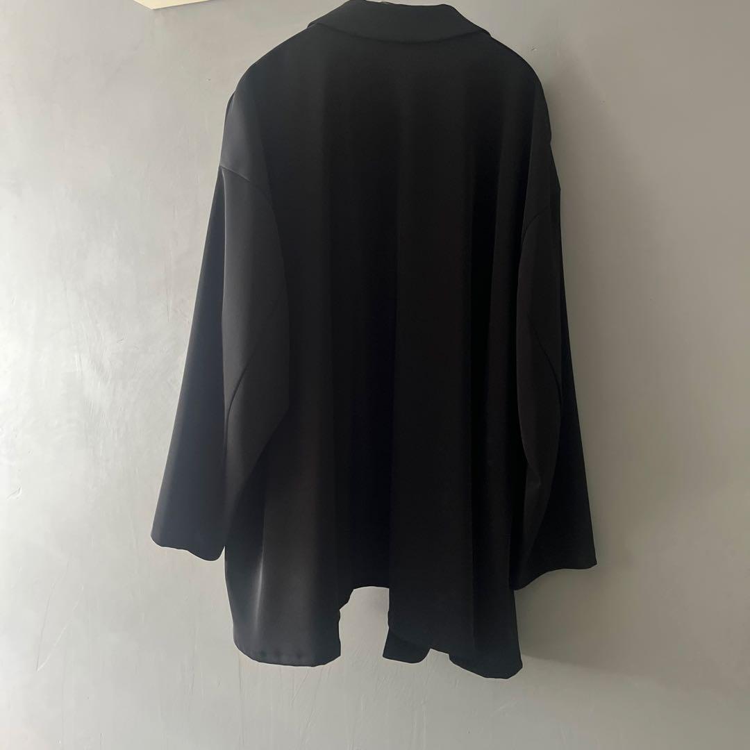 【新品】ミズイロインド　テーラード シャツ ジャケット 黒　ブラック　フリー