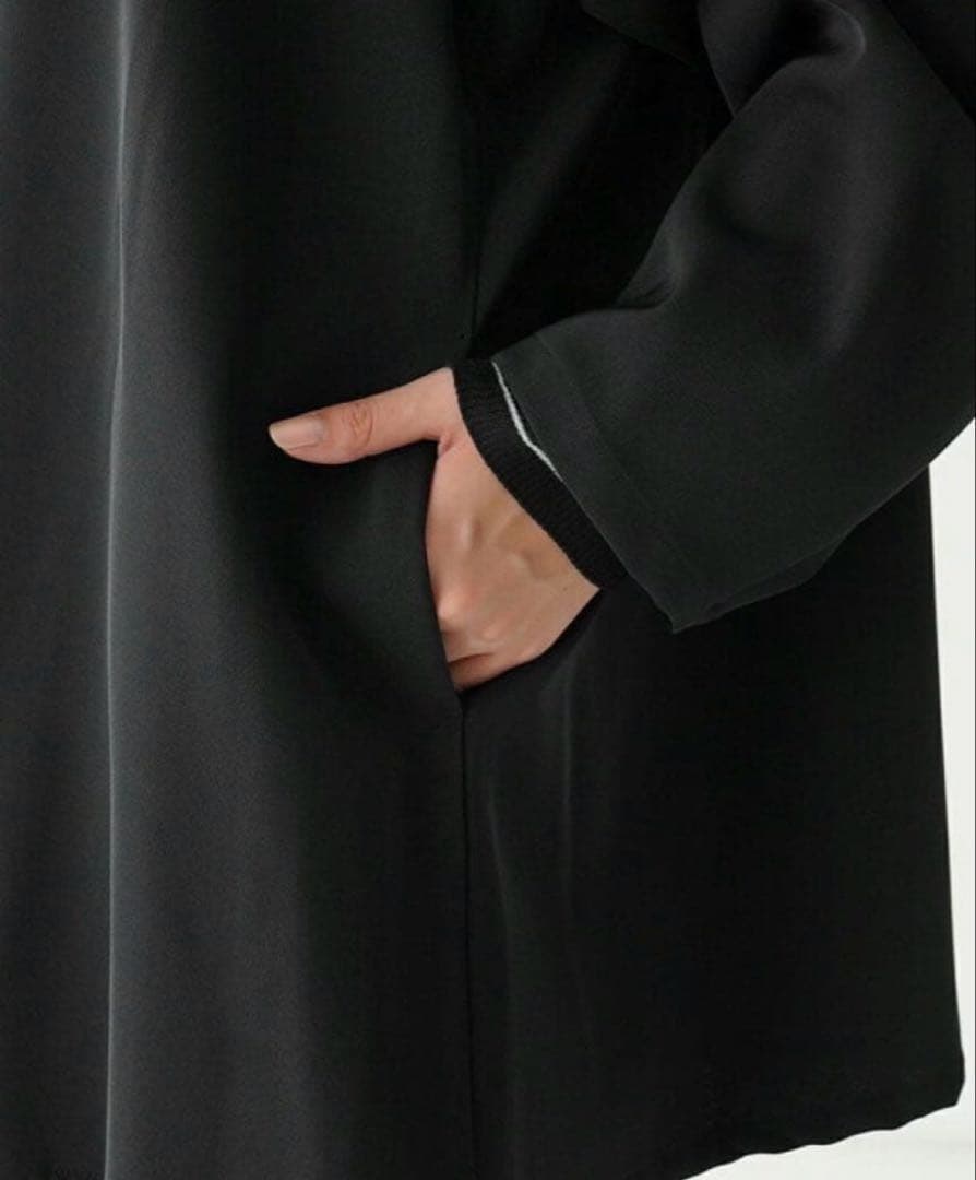 【新品】ミズイロインド　テーラード シャツ ジャケット 黒　ブラック　フリー