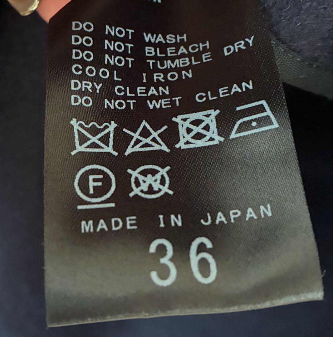美品　FRAMeWORK ロングPコート　ネイビー 36