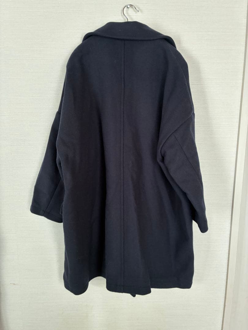 美品　FRAMeWORK ロングPコート　ネイビー 36