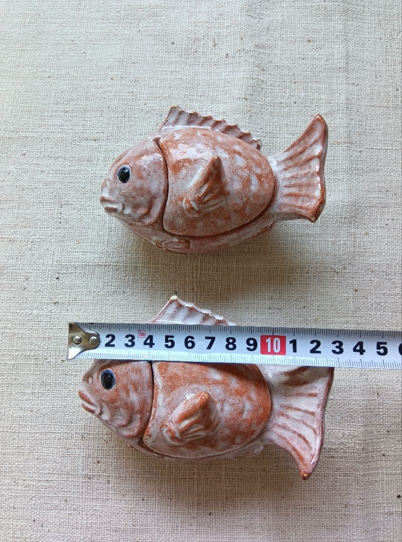 醍醐窯　島荷平 楽鯛小蓋物 二客セット