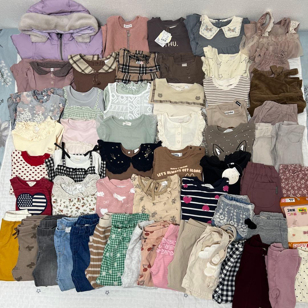 I*A様 女の子　秋冬服　保育園　まとめ売り　90サイズ　60点