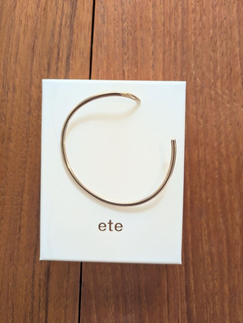 ete bijoux エテビジュー リグロウバングル ロウブラウンゴールド
