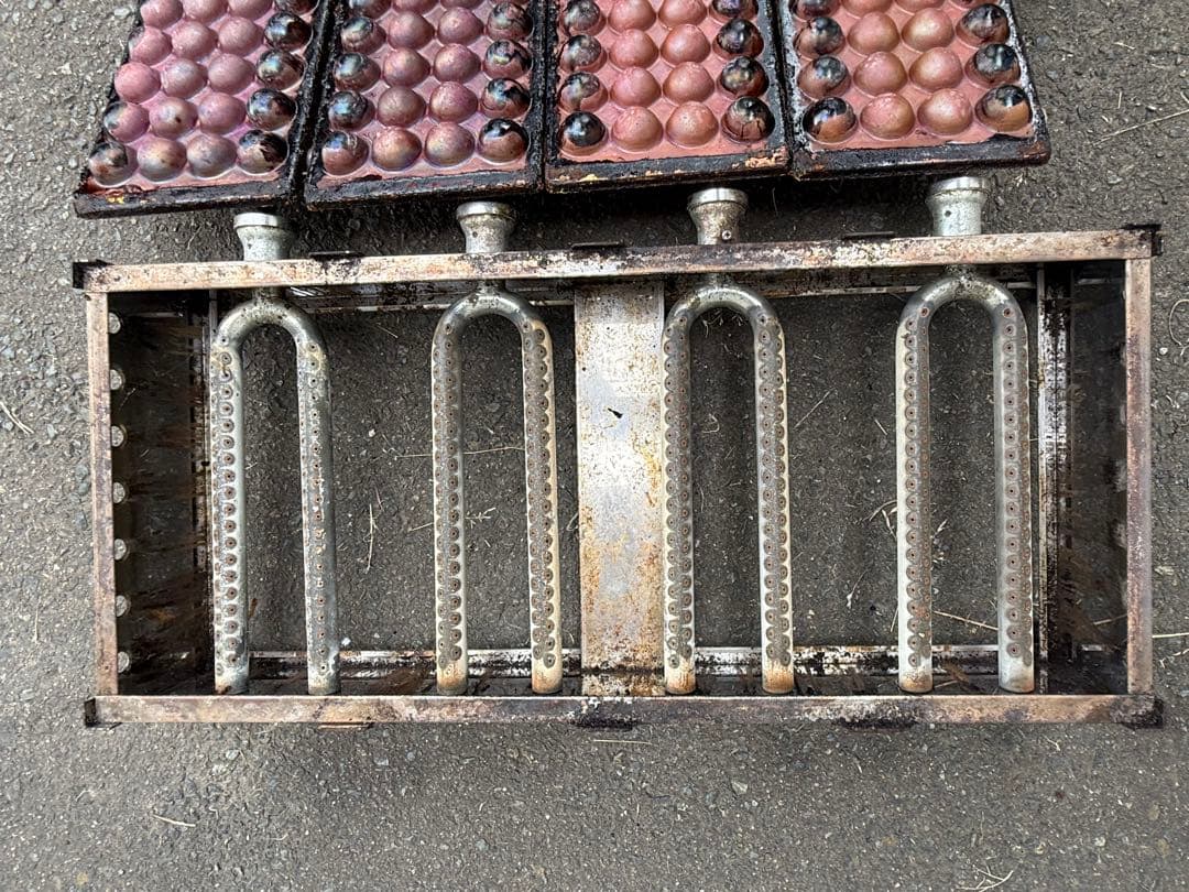 ガス式　たこ焼き器 4連 ×28プロパン(LPガス) 業務用　　銅板