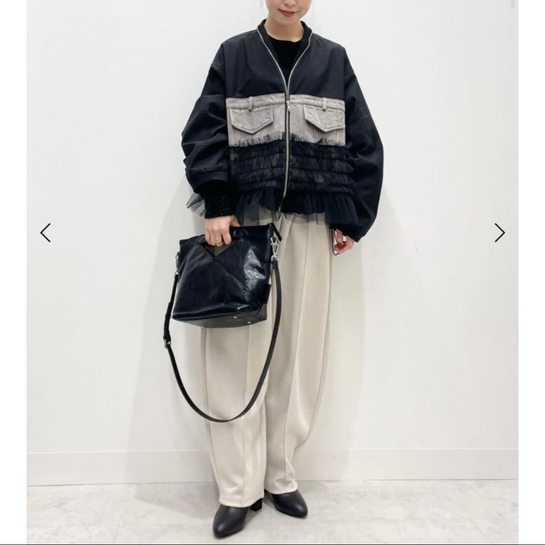 新品　ヤマダヤ　RADIATE デニム×チュールドッキングブルゾン