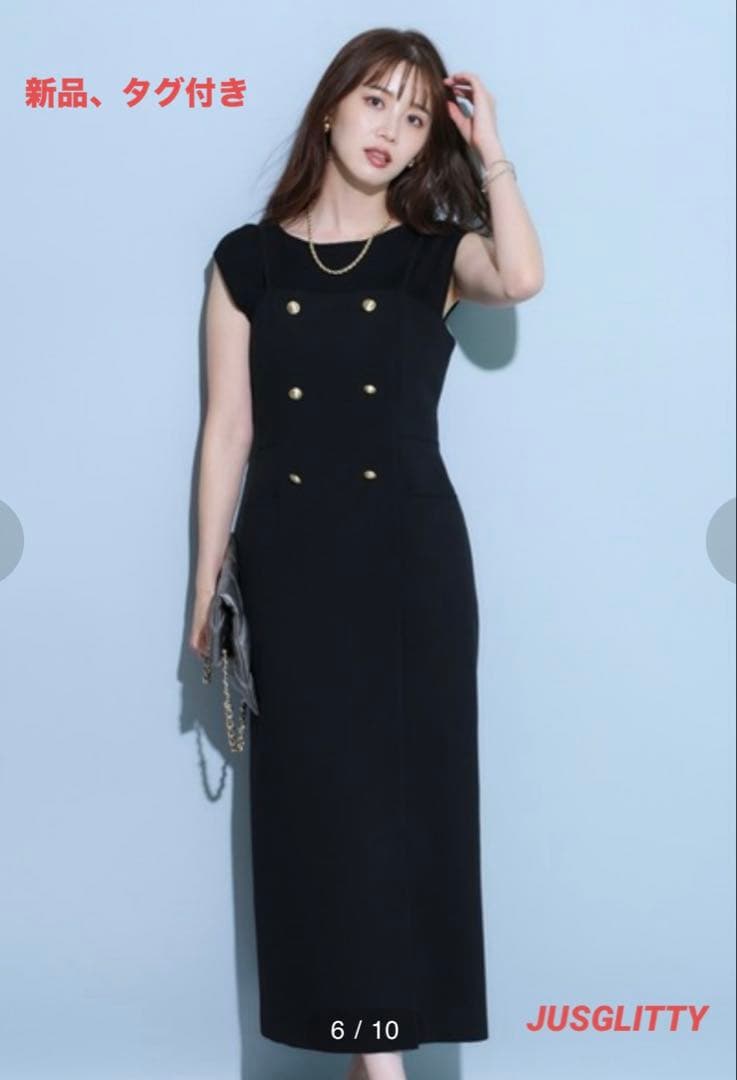 【新品、タグ付き】 JUSGLITTY テーラリング キャミ ワンピース ♡♡