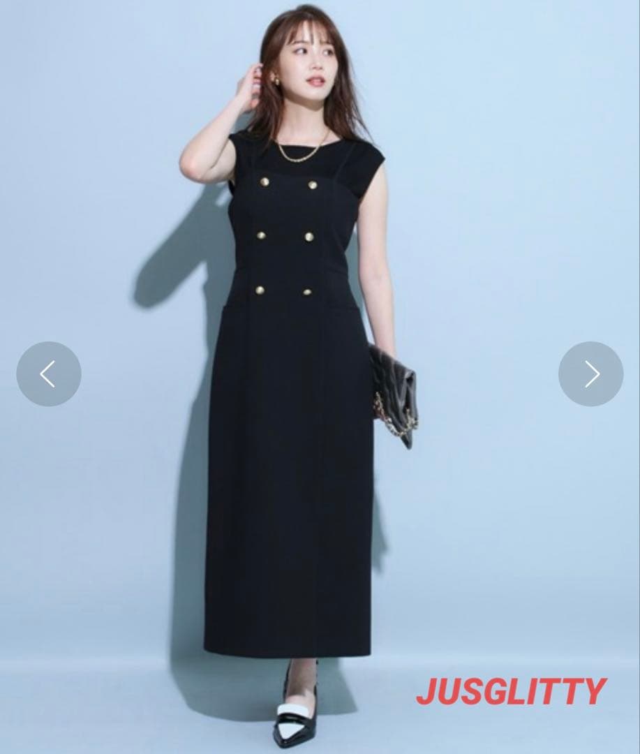 【新品、タグ付き】 JUSGLITTY テーラリング キャミ ワンピース ♡♡
