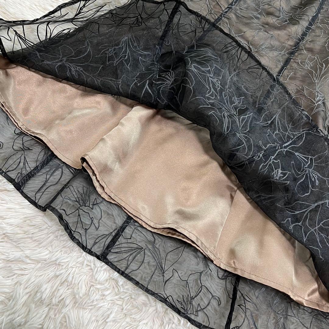 LILY BROWN エンボスオーガンジーlilyグリッタードレス オケージョン